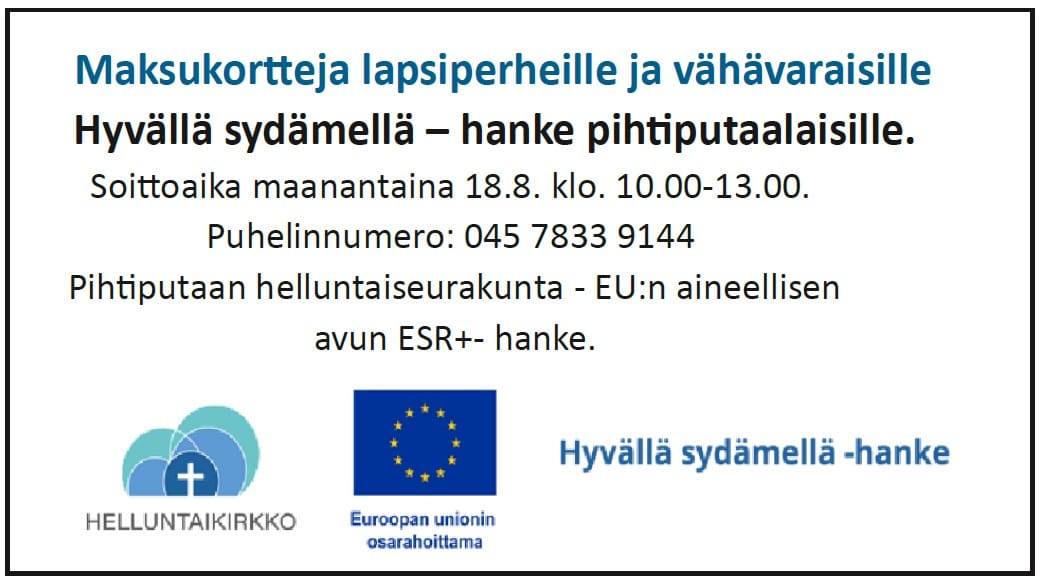 Maksukortteja lapsiperheille 18.8.25